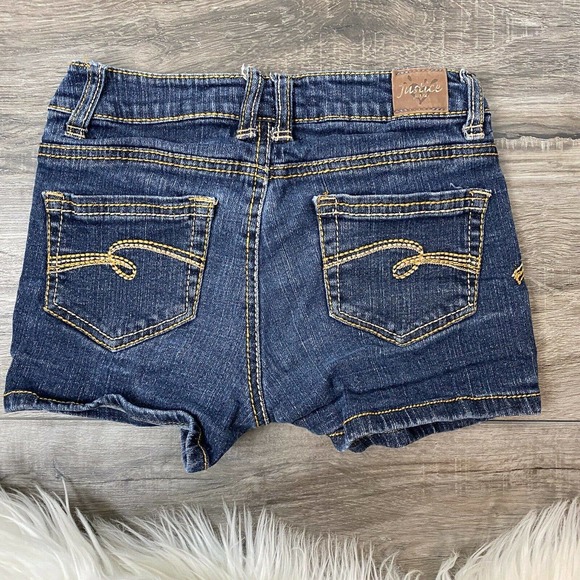 Justice Jean Shorts Girls Size 12R Blue Denim - Picture 6 of 6